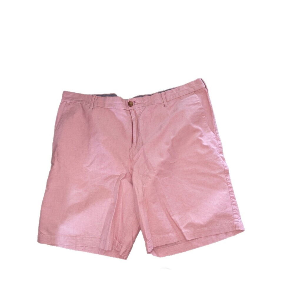 IZOD Shorts Mens 40 Pink Lt Red Chino Cotton Golf Flat Front Casual Shorts READ